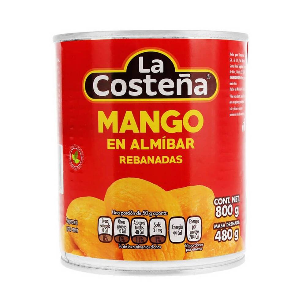 La costeña mango rebanadas en almíbar (lata 800 g)