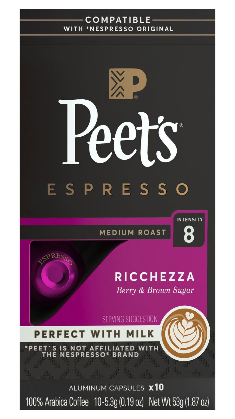 Peet's Ricchezza Medium Roast Berry & Brown Sugar Espresso (1.9 oz)