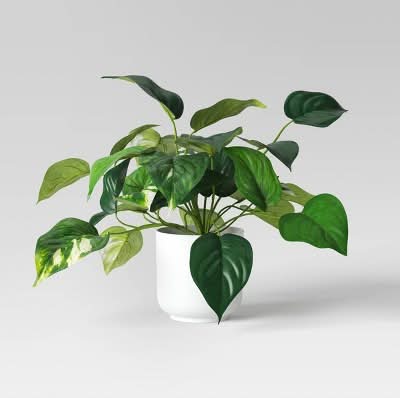 Room Essentials Pothos Artificial Plant Pot, White
