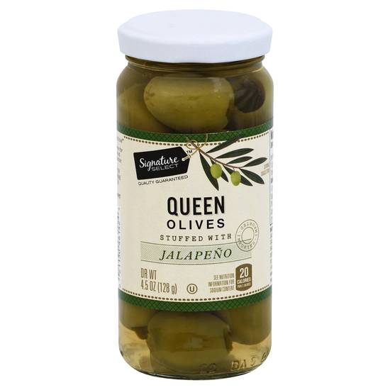 Signature Select Queen Olives Stuffed With Jalapeno (4.5 oz)