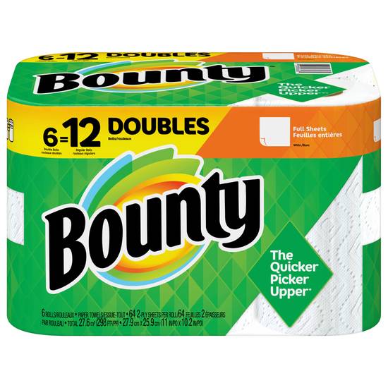Bounty 2-ply White Paper Towels(6 Ct)