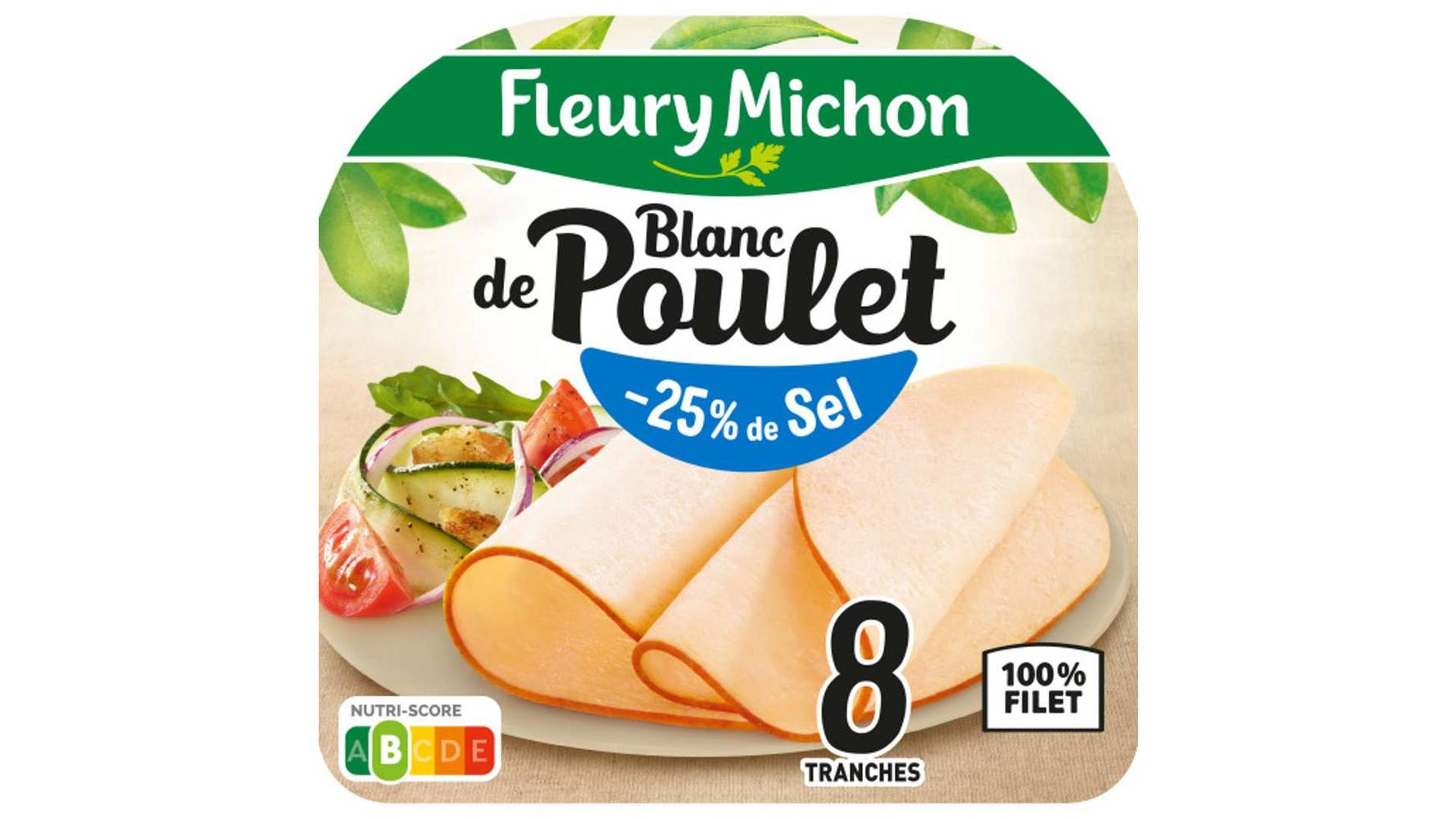 Fleury Michon - Blanc de poulet réduit en 25% de sel