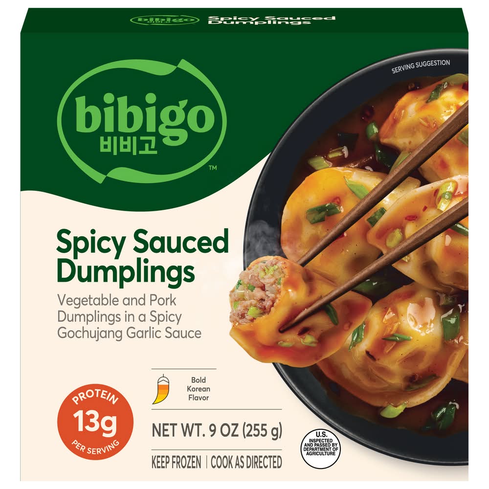 bibigo Vegetable & Pork Spicy Sauced Dumplings (9 oz)