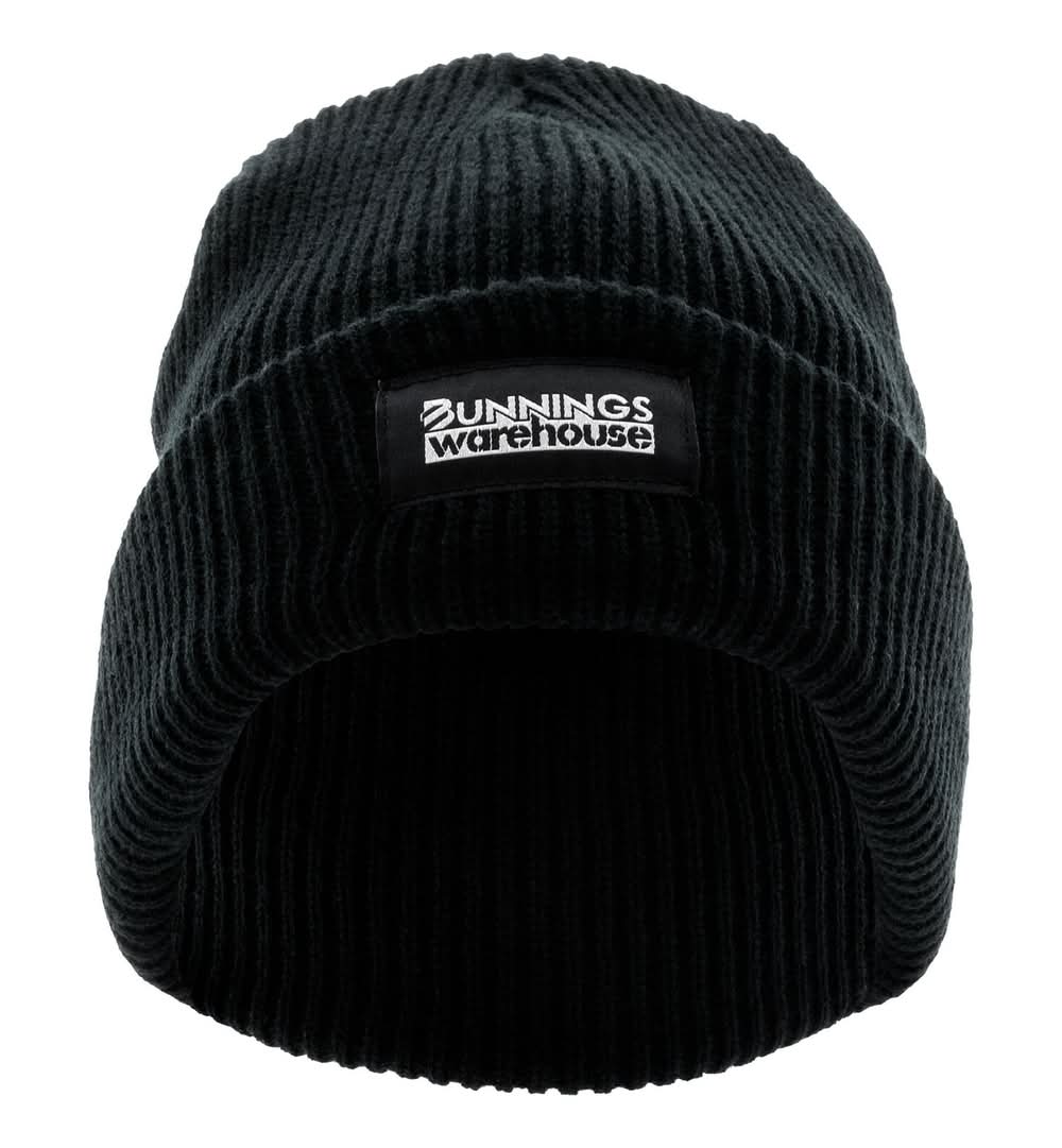 Bunnings Black Knit Beanie