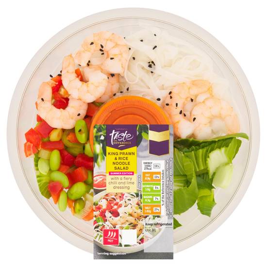 Sainsbury's King Prawns & Rice Noodle Salad, Taste the Difference