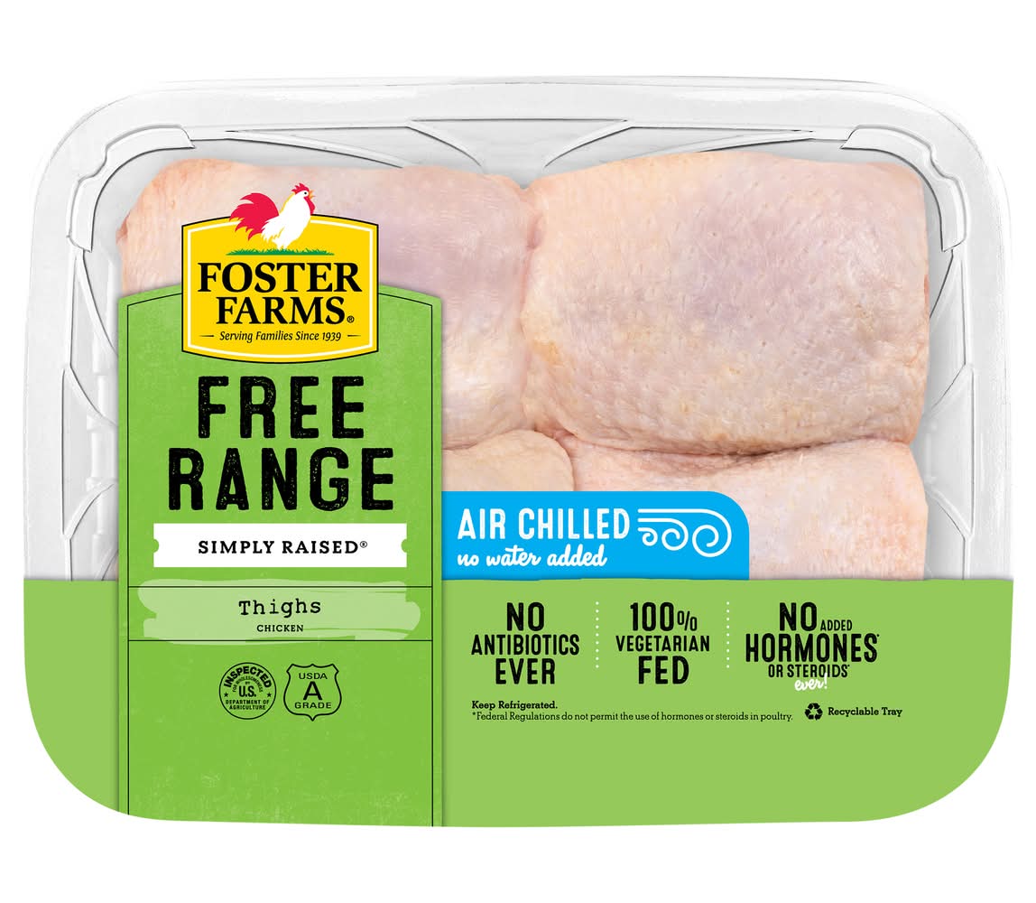 Foster Farms Simply Raised Free Range Chicken Thighs