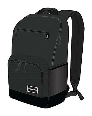 Volcom Midline Laptop Backpack, Large, Black (D6532511-BLK)