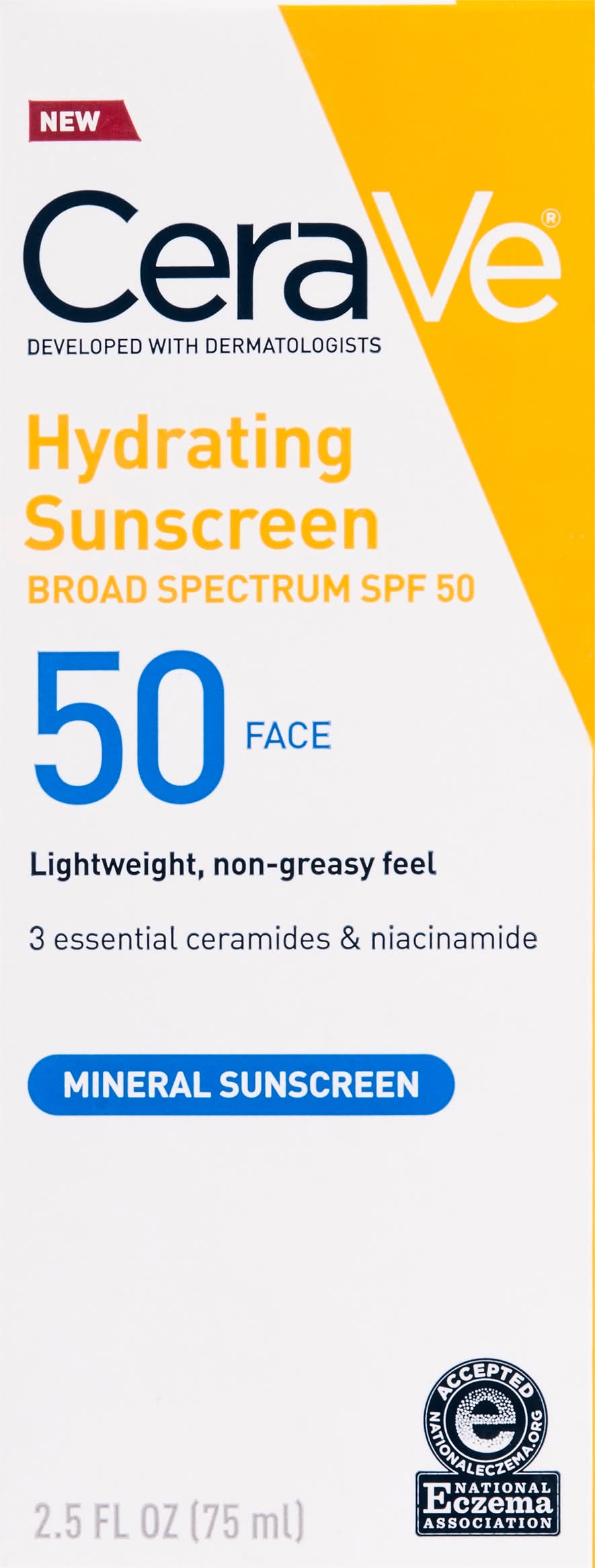 CeraVe Hydrating Sunscreen Broad Spectrum Spf 50 (2.5 fl oz)