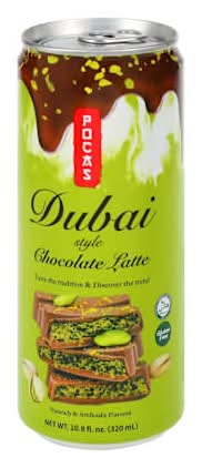Pocas Style Chocolate Latte 10.8oz Dubai Chocolate