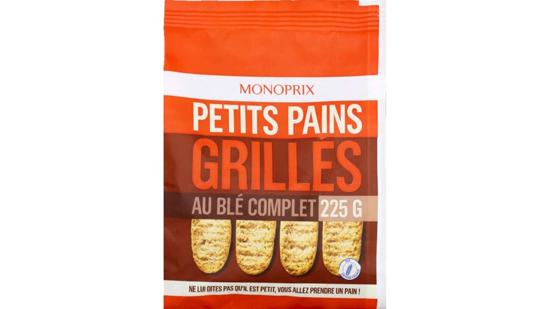 Monoprix Petits pains grillés au blé complet Le sachet de 225 g