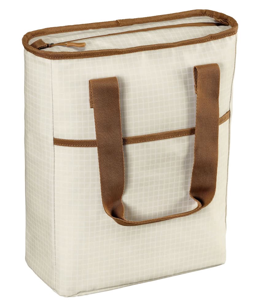 LIVE IN STYLE Tan Checker Cooler Tote