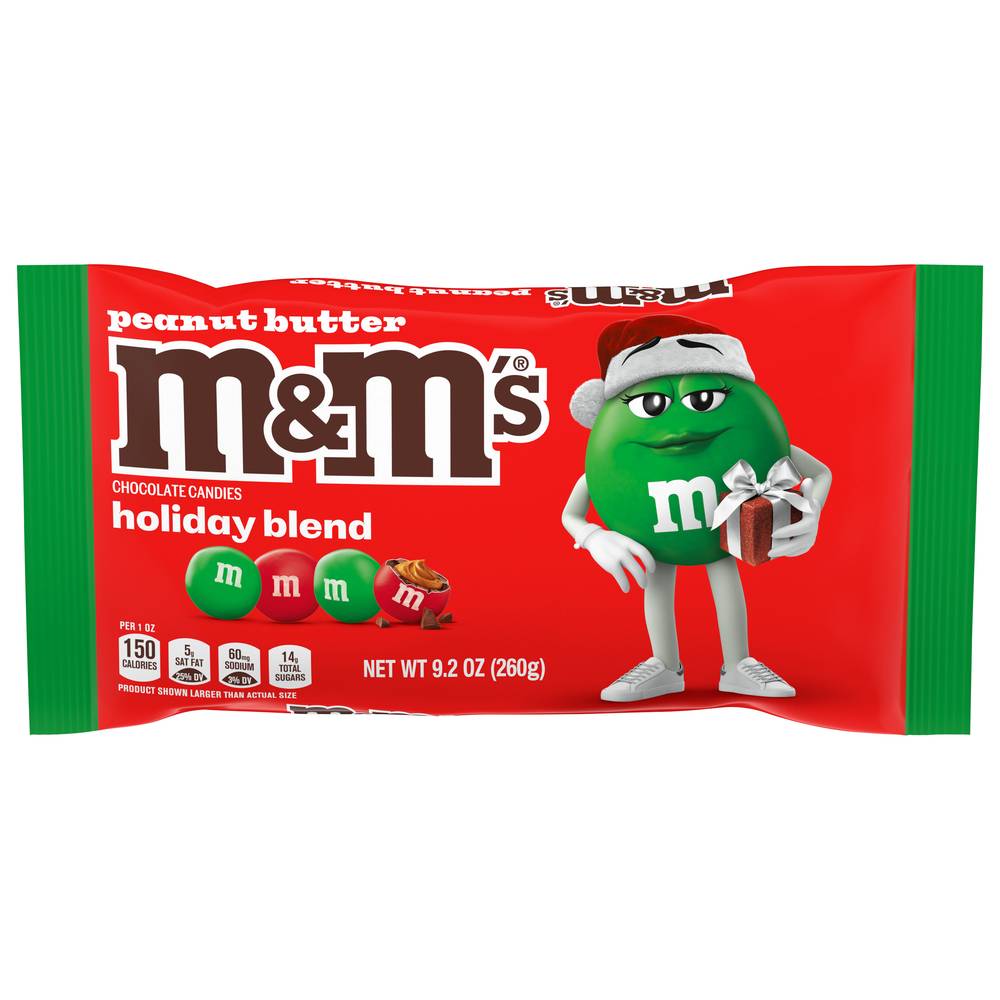 M&M's Milk Chocolate Christmas Candy, Peanut Butter (9.2 oz)