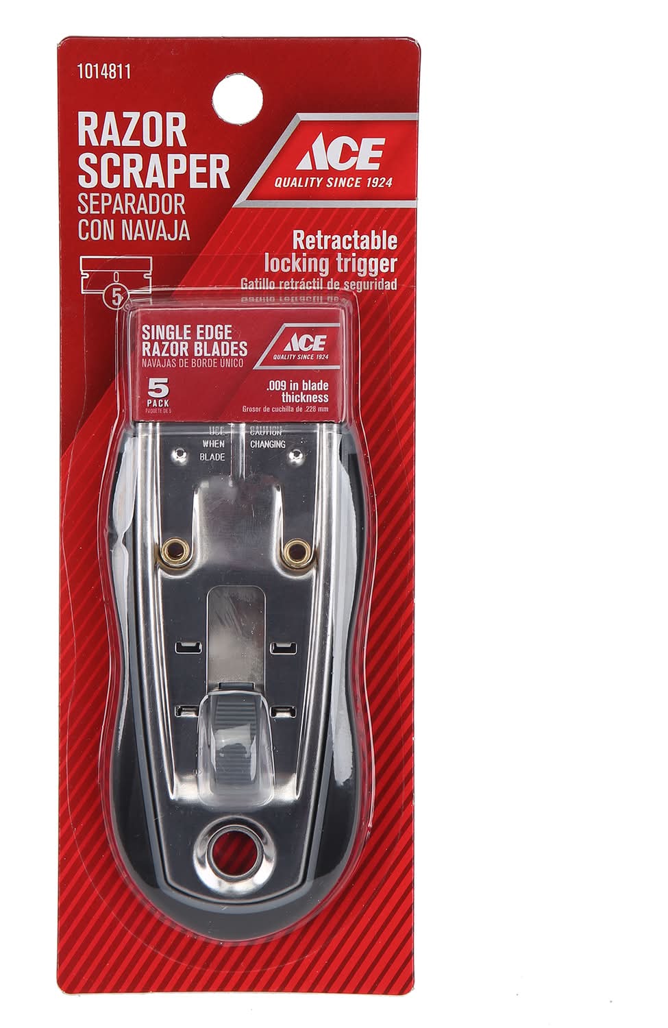 ACE 1 In. W Steel Glass Safety Scraper With Blade