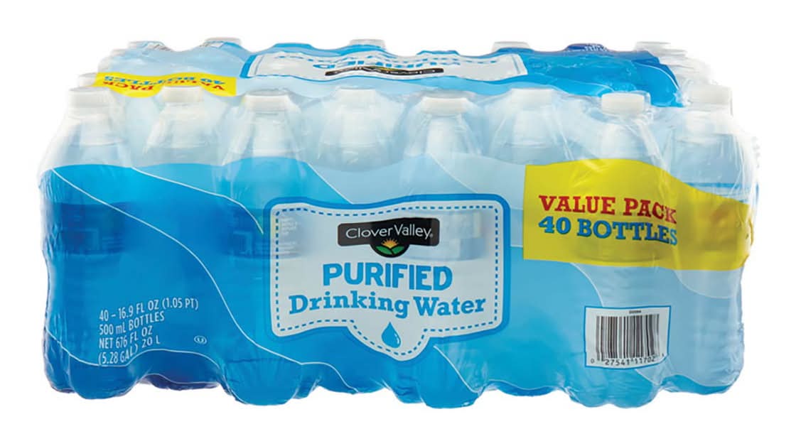 Clover Valley Purified Drinking Water (40 x 16.9 fl oz)