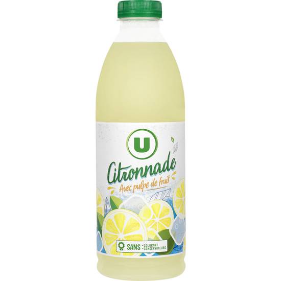 Produit U - Jus de fruits frais avec pulpe (1 L) (limonade)