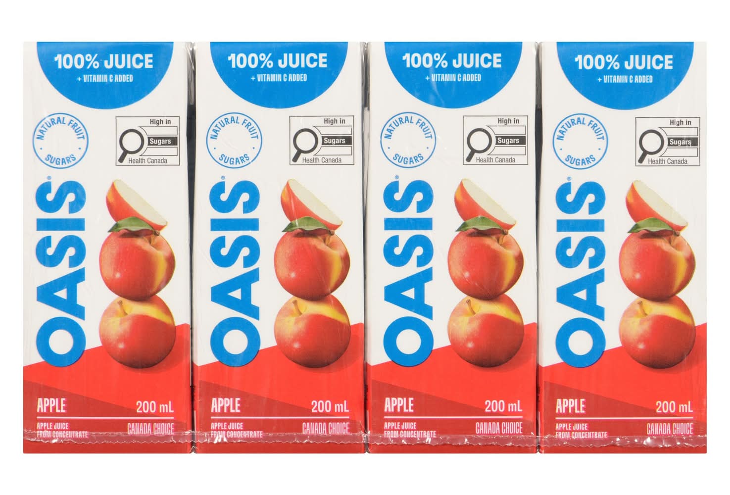 Oasis 100% Fruit Juice, Apple (8 x 200 ml)