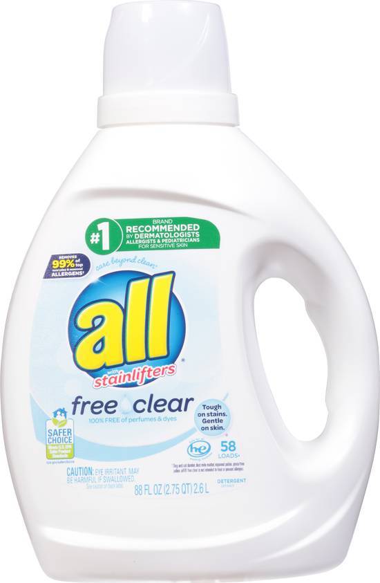 All Stainlifters Free Clear Liquid Detergent