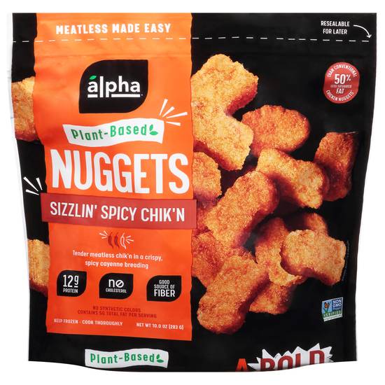 Alpha Plant-Based Sizzlin Spicy Chik'n Nuggets