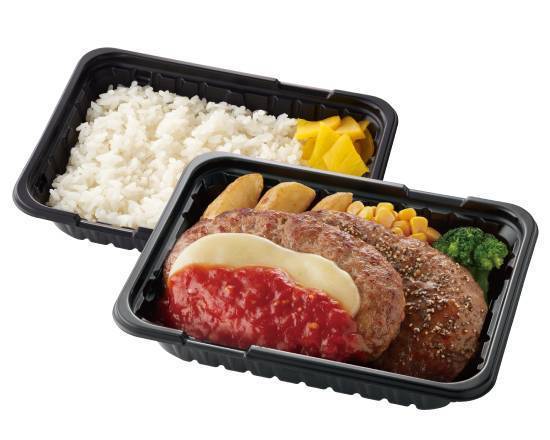 ツインハンバーグ弁当 Twin Hamburg Steak Bento Box