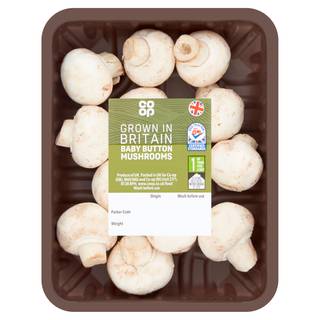 Co-op British Baby Button Mushrooms 150g