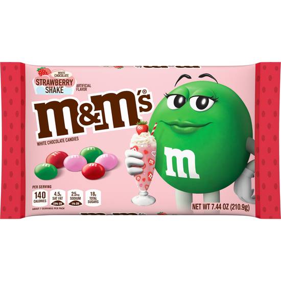 Order M&M'S White Chocolate Strawberry Shake Valentines Day Candy, 7.44 oz Bag food online from CVS store, JUPITER on bringmethat.com