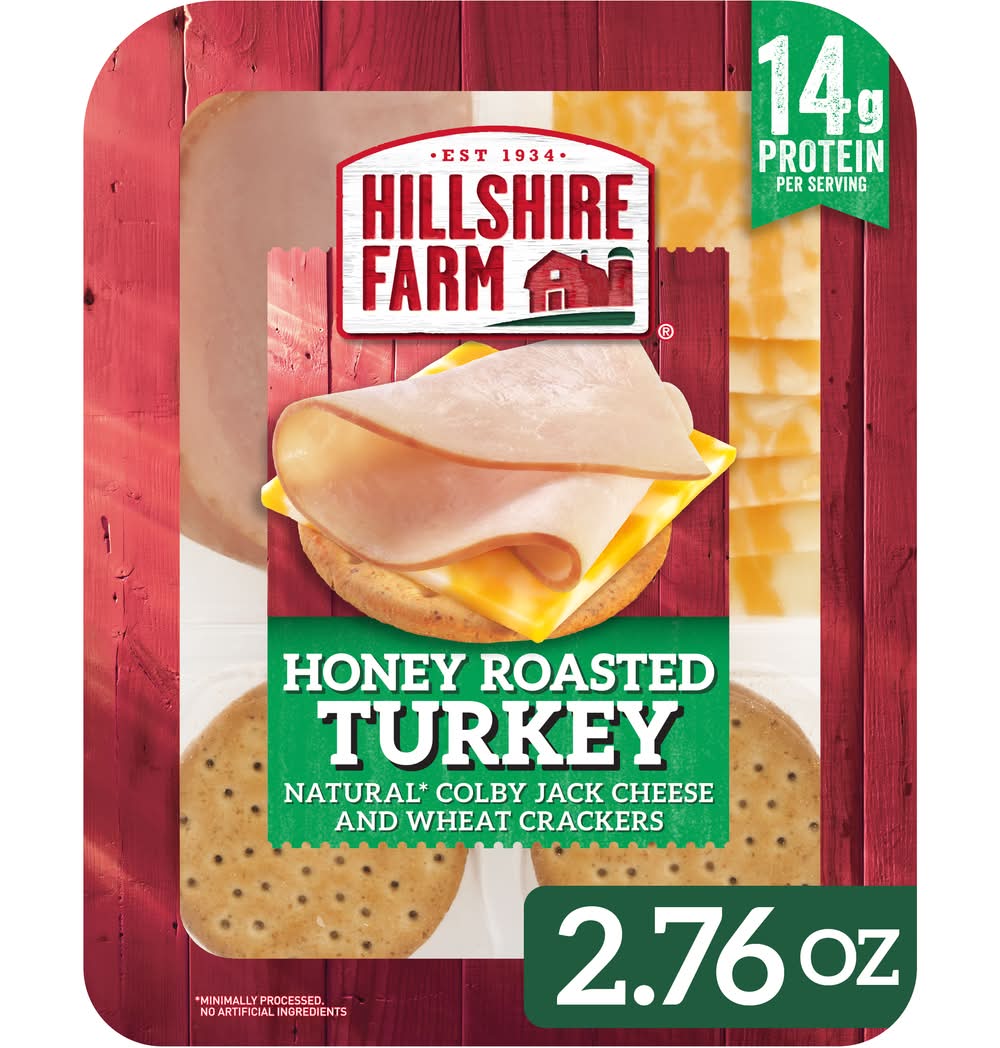 Hillshire Farm Colby Jack Cheese & Wheat Crackers, Honey Roasted Turkey (2.76 oz)