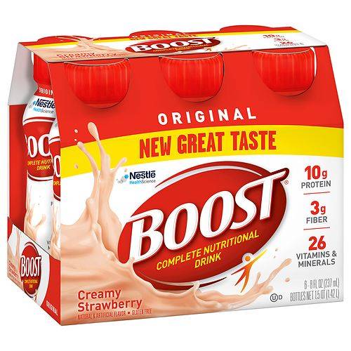 Boost Original, Complete Nutritional Drink Creamy Strawberry - 8.0 fl oz x 6 pack