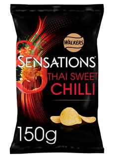 Walkers Sensations Thai Sweet Chilli Sharing Bag Crisps 150g