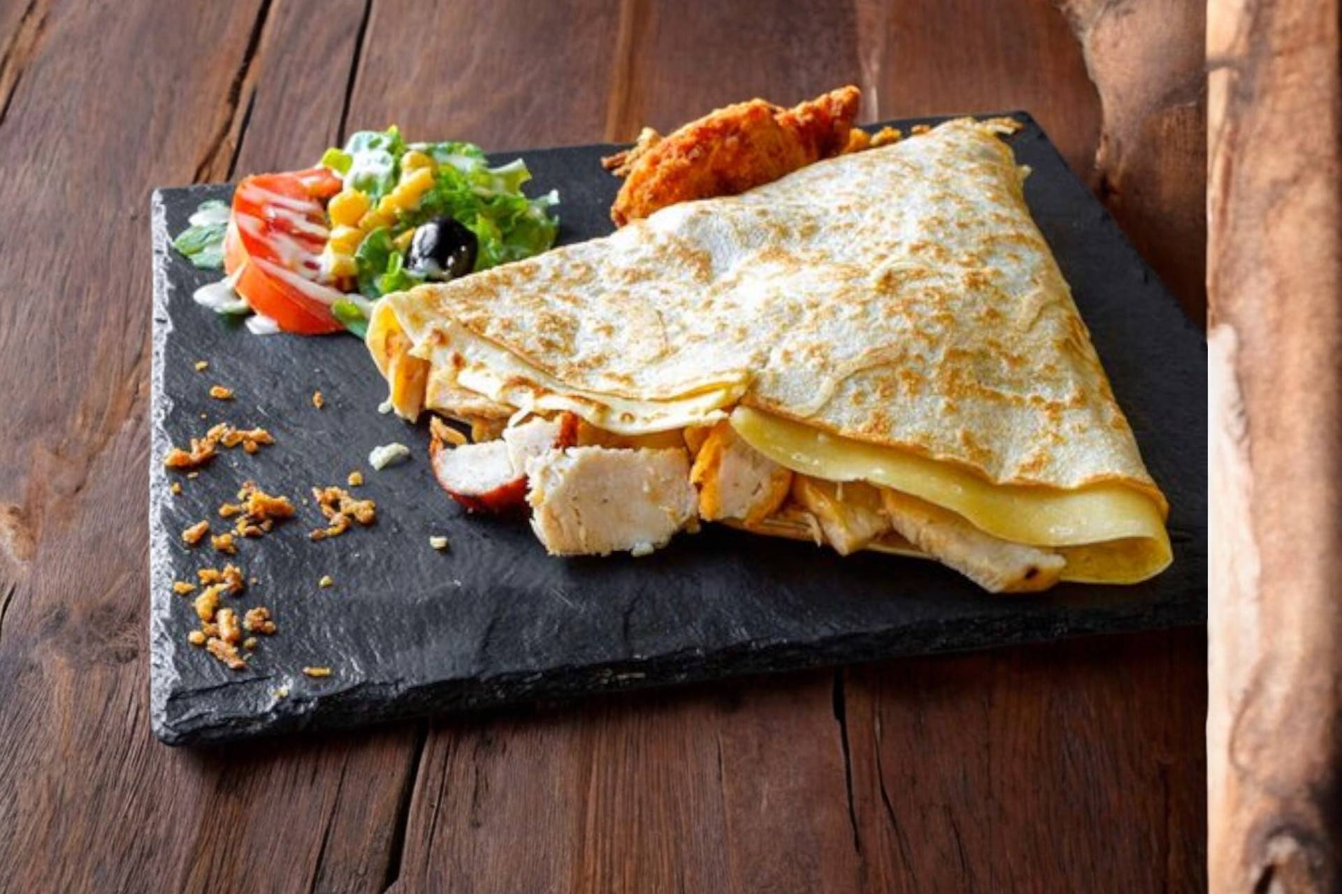 Crêpe fromage poulet émincé🥞🧀🥓