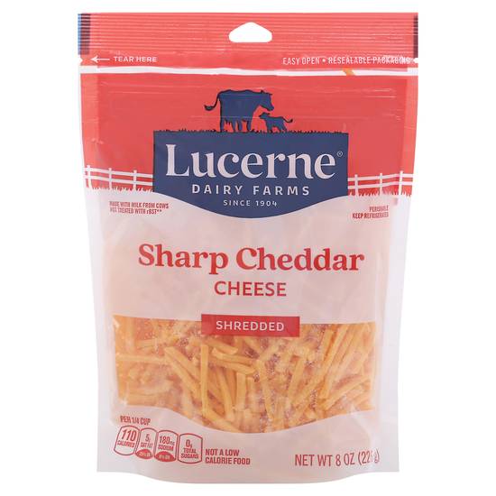 Lucerne Shredded Sharp Cheddar Cheese (8 oz)