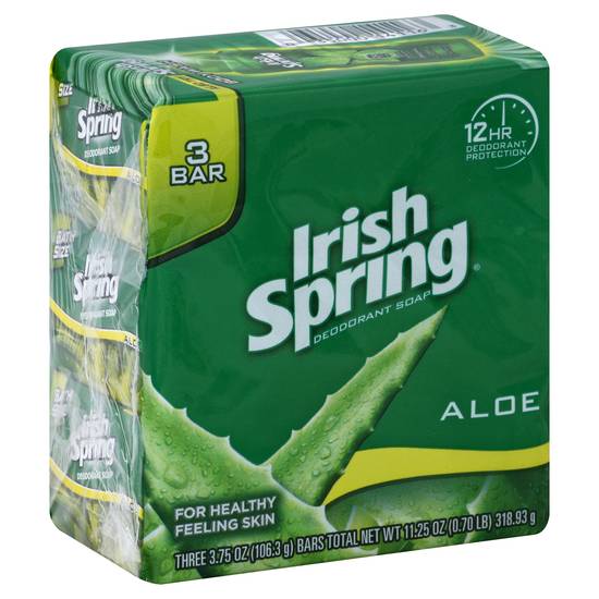 Irish Spring Aloe Bar Soap (3 ct)
