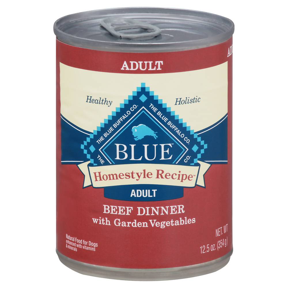 Blue Buffalo Homestyle Recipe Adult Dog Food, Vegetables- Beef (12.5 oz)