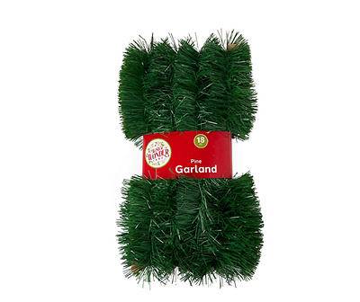 18' Green Pine Tinsel Garland