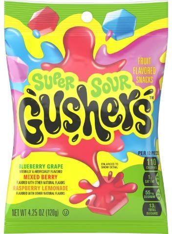 Fruit Gushers Super Sour Berry 4.25oz