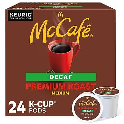 McCafe Premium Roast Decaf Coffee Keurig® K-Cup® Pods, Medium Roast, 24/Box (5000358125)