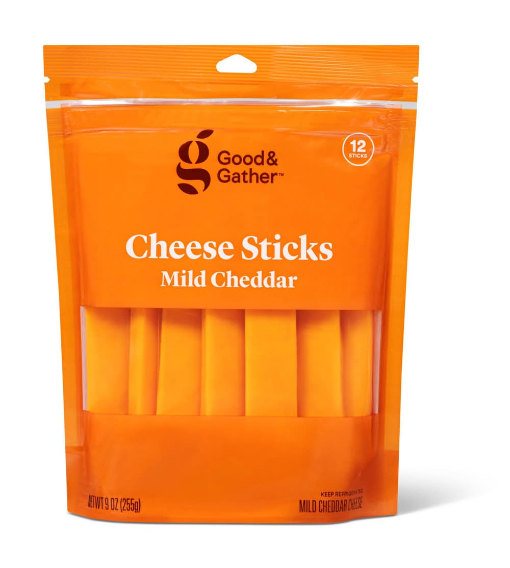 Good & Gather Cheese Sticks Mild Cheddar (9 oz, 12 ct)