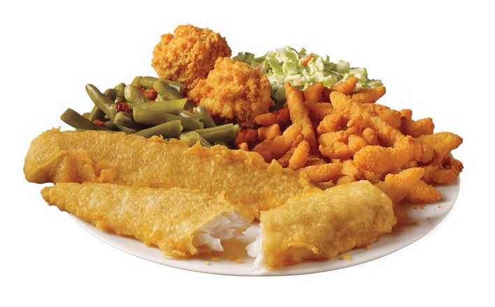 2 Pc Fish & Clam Strips Meal
