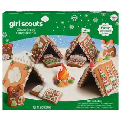 Girl Scouts Gingerbread Campsite Kit Cookies, Marshmallow (23.5 oz)