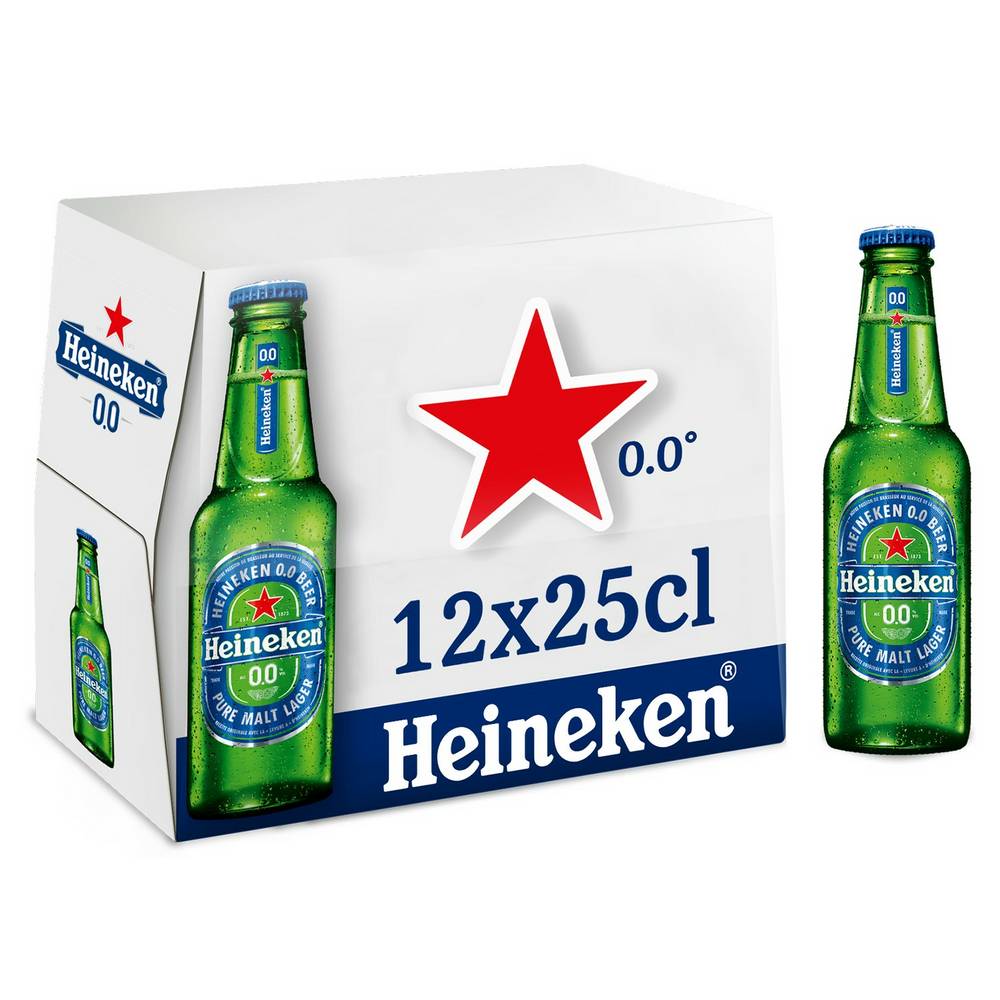 Heineken - Bière blonde sans alcool (12 x 250ml)