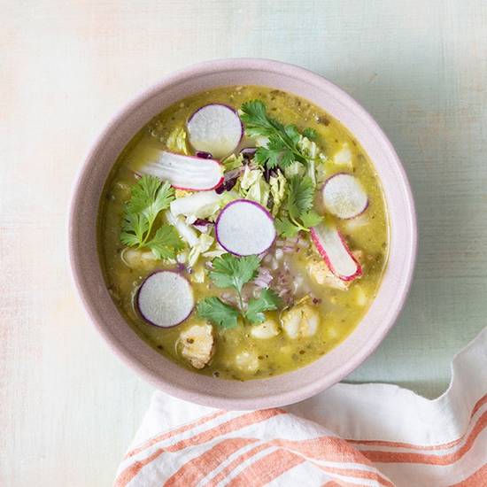 green chicken pozole - cup