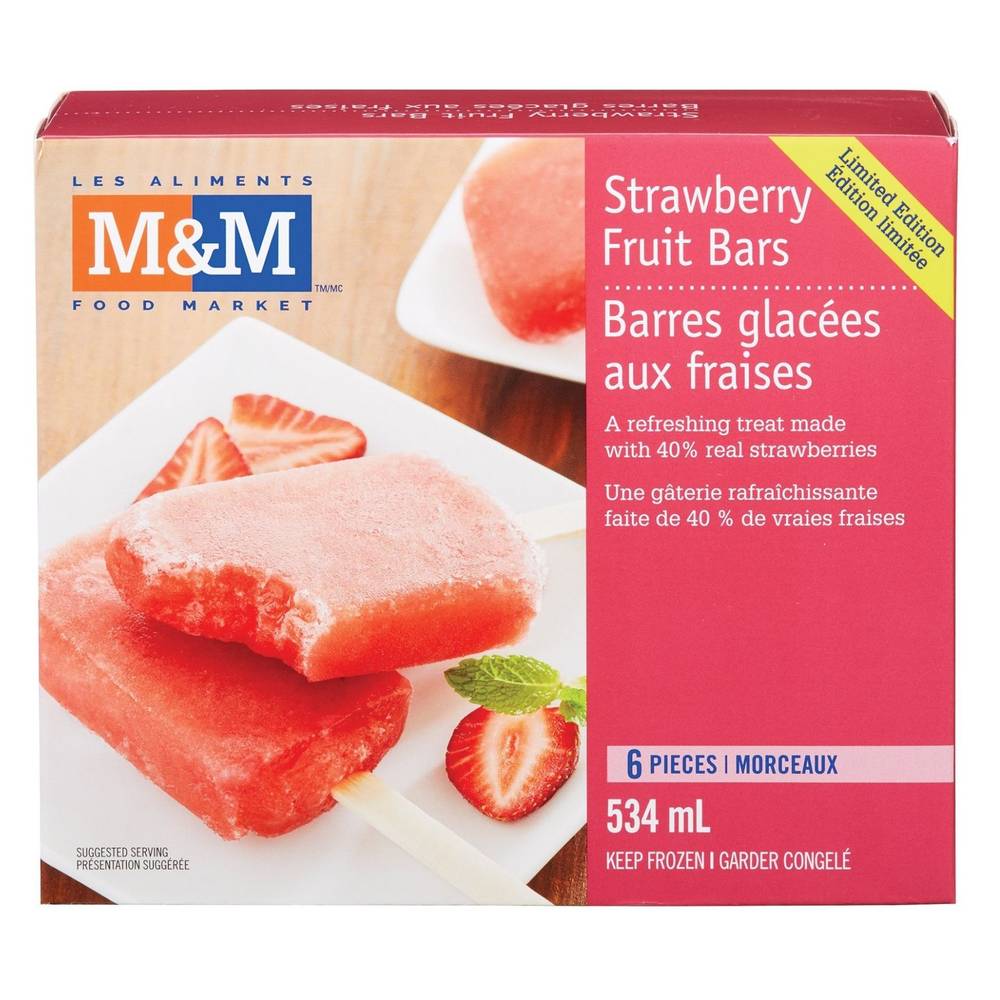M&m food market barres glacées (fraises )