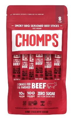 Chomps Seasoned Beef Sticks, Smoky Bbq (8 x 1.15 oz)