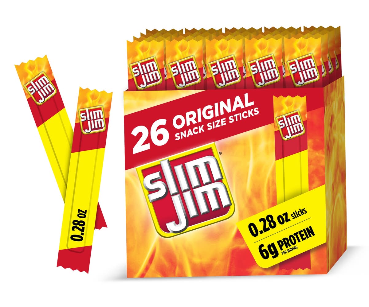 Slim Jim Original Smoked Snack Size Sticks - 7.28oz/26ct