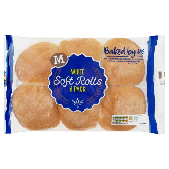 Morrisons Soft White Bread Rolls.