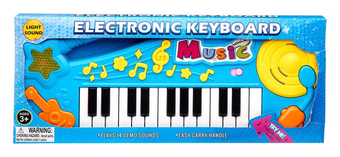 Kids Electronic Keyboard With Light And Sound Assorted