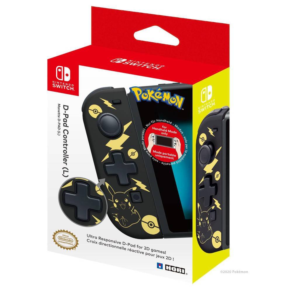 Hori Nintendo Switch Pokémon Pikachu D-Pad Controller L Black & Gold (1 unit)