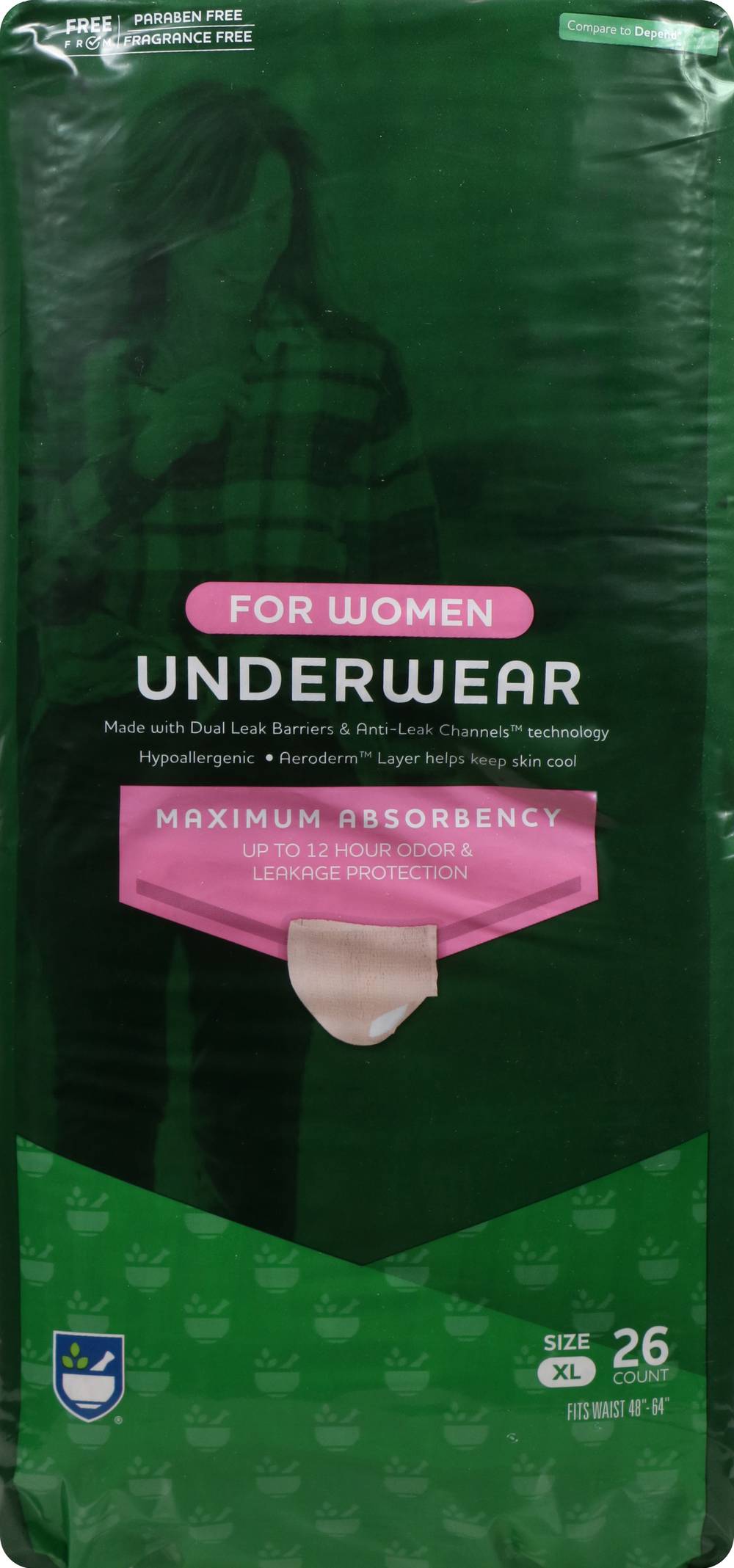 Rite Aid for Women Underwear - Maximum Absorbency, Size XL, 26 ct