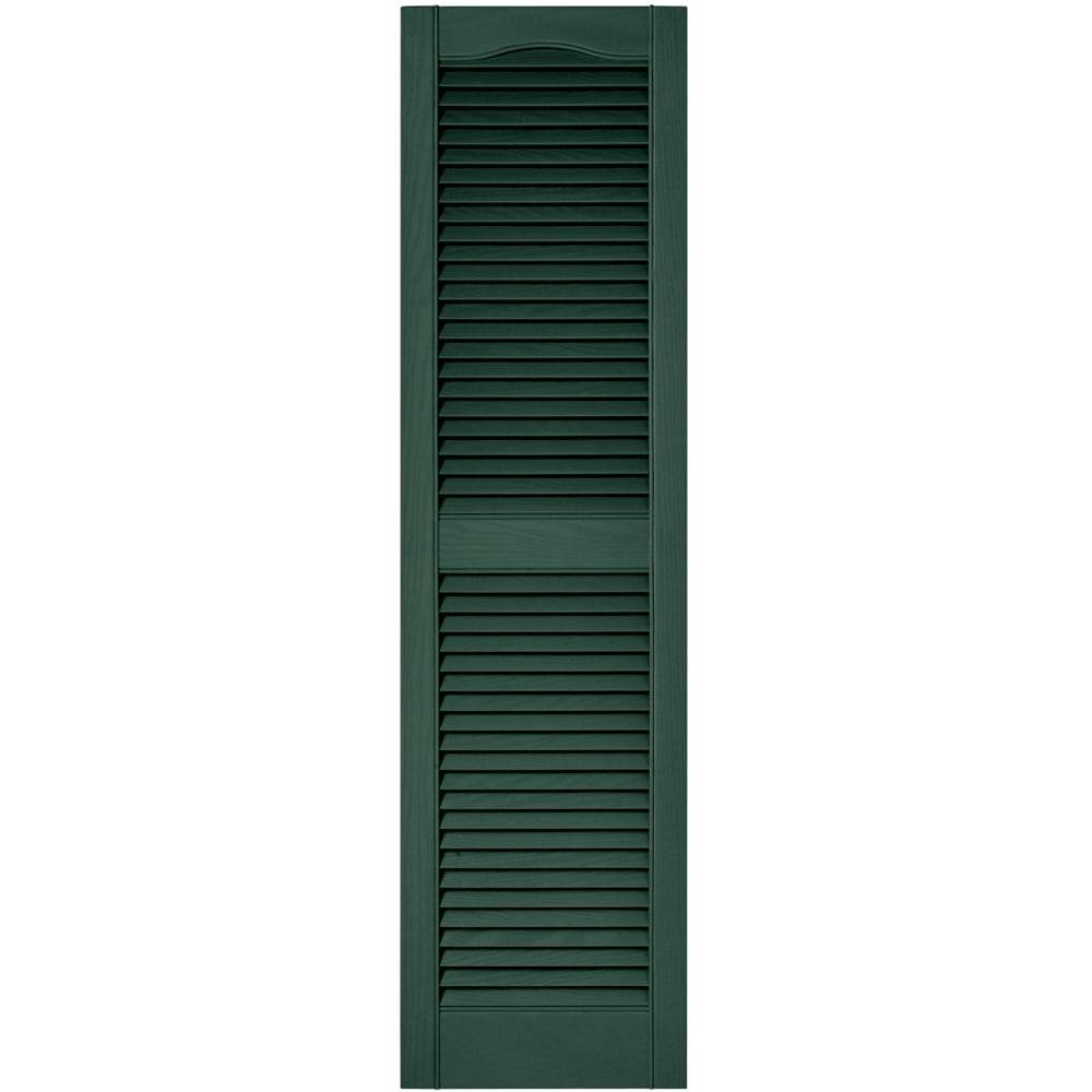 Vantage 14.625-in W x 54.8125-in H Forest Green Exterior Shutters (2-Pack) | V1731455122