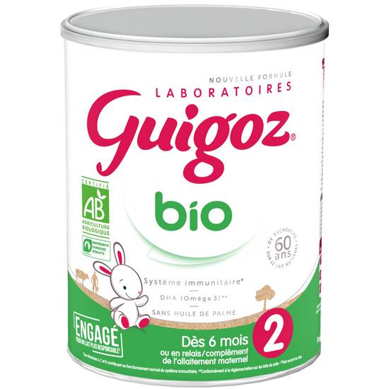 Nestlé Guigoz - Lait bébé en poudre 2ème âge bio