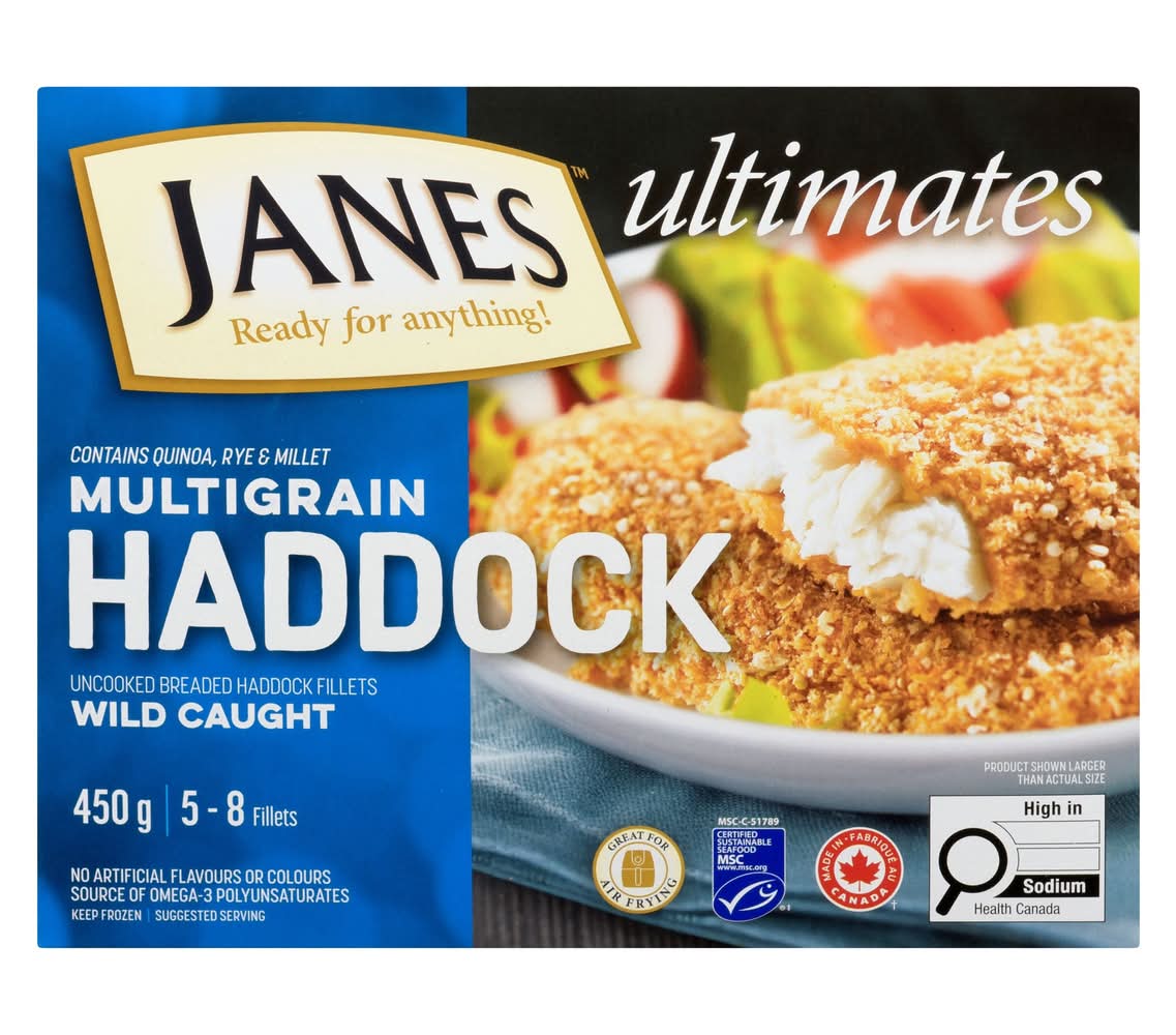 Janes Ultimates Multigrain Wild Caught Breaded Haddock Fillets (450 g)